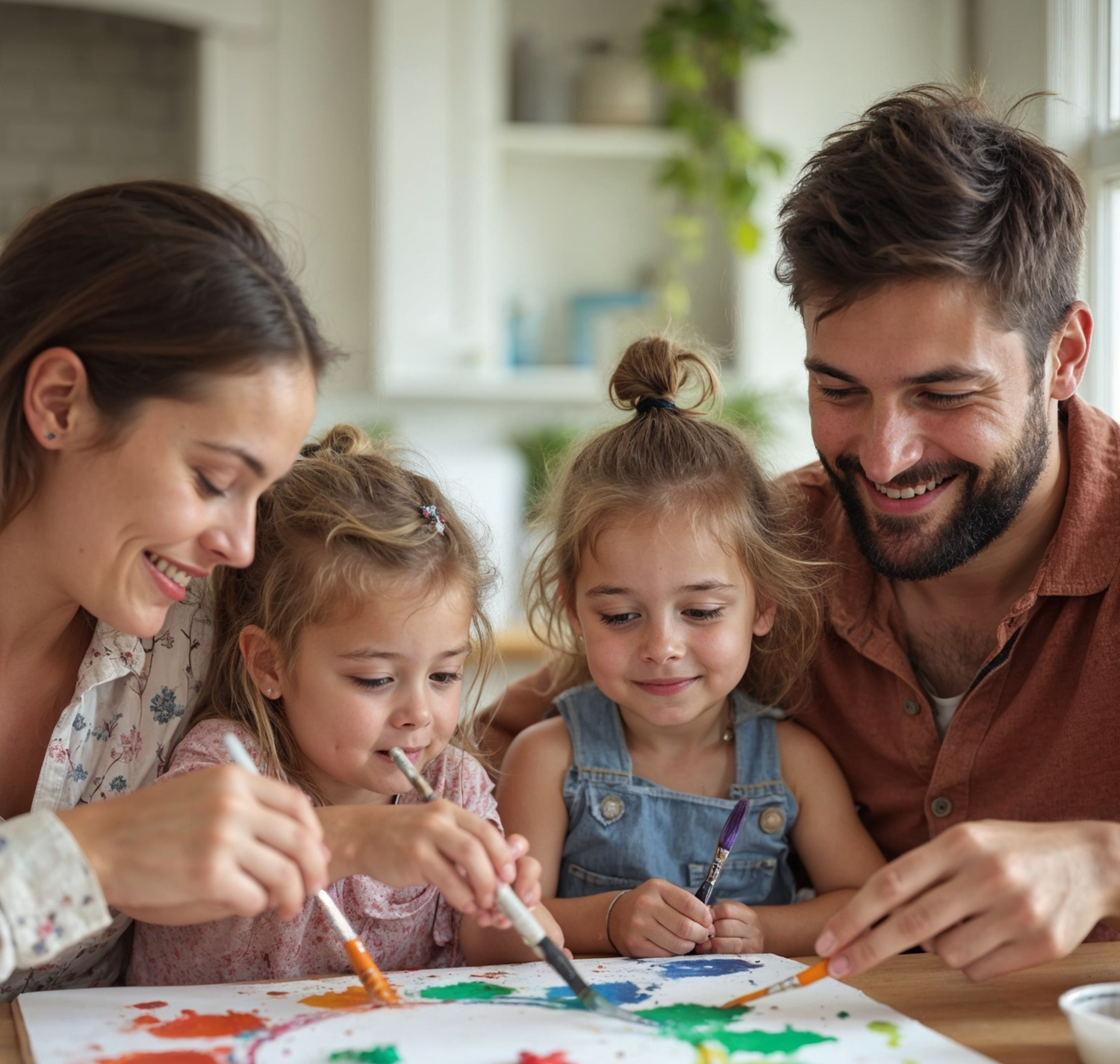 Family painting custom made coloratura portrait kit is a perfect activity to enjoy together