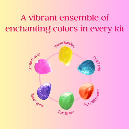 List of Selection of colors included in custom portrait kit